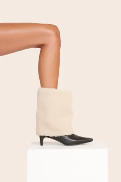 The Boot Shop<STAUD WALLY FOLDOVER BOOT  BLACK CREAM BLACKCREAM