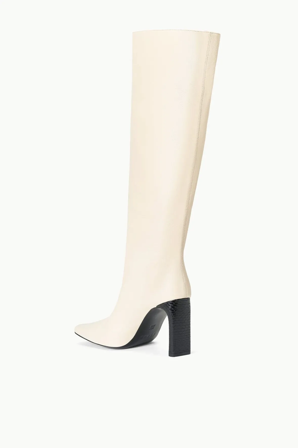 Boots|The Boot Shop<STAUD WALLY HIGH HEEL BOOT CREAM BLACK CREAMBLACK