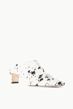 Mules & Flats|STAUD + Wrangler<STAUD WALLY MULE  BLACK & WHITE HAIRCALF BLACK&WHITEHAIRCALF