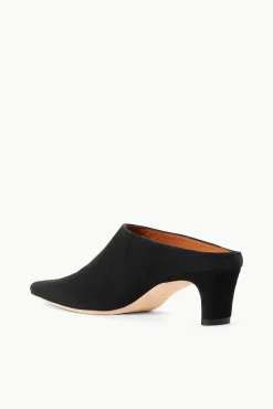 The Boot Shop|Mules & Flats<STAUD WALLY MULE BLACK SUEDE BLACKSUEDE