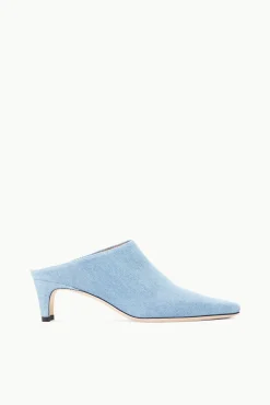 STAUD + Wrangler<STAUD WALLY MULE DENIM BLUE DENIMBLUE