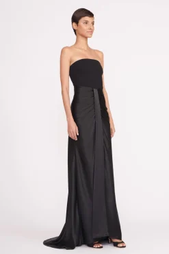 Dresses<STAUD WAYFARING DRESS   BLACK