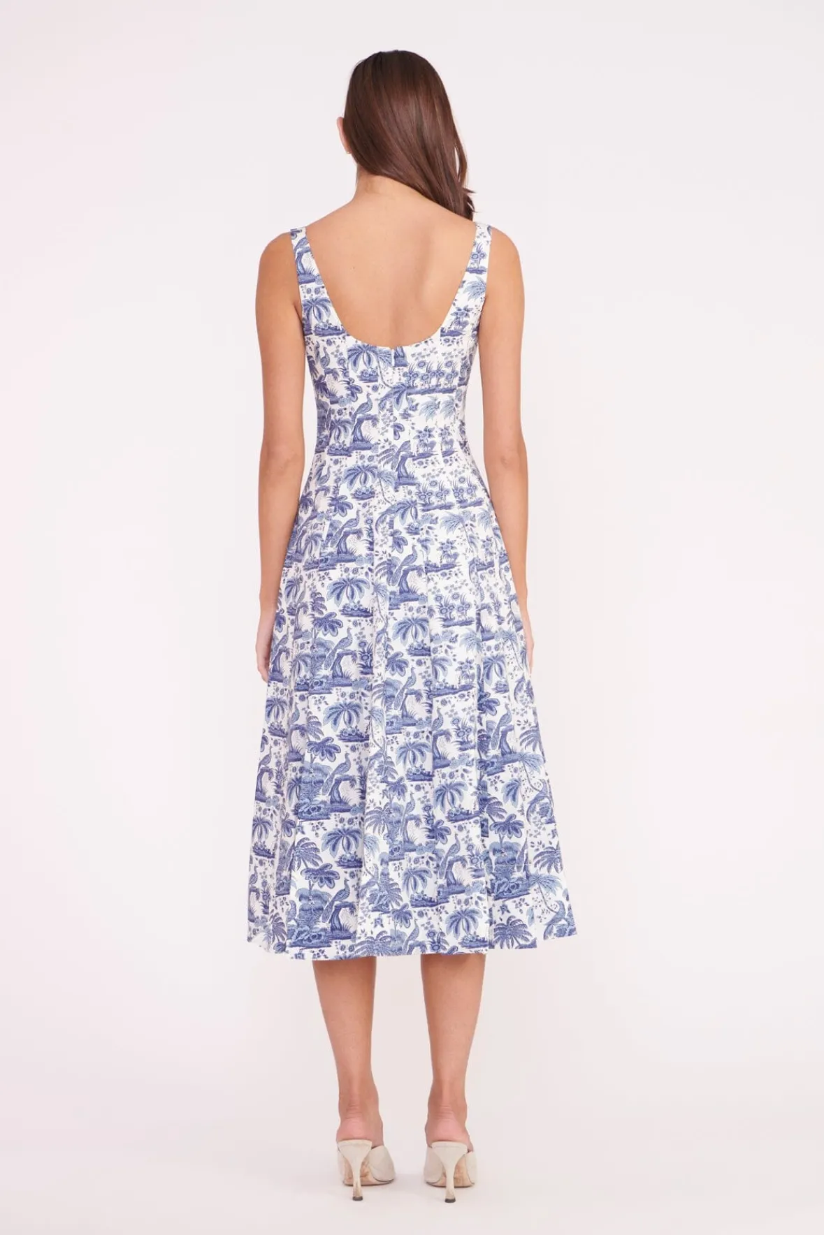 Best Sellers|Poplin Shop<STAUD WELLS DRESS BLUE TOILE CHINABLUETOILE