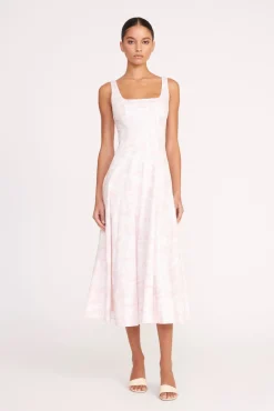 Poplin Shop|The Wells Dress<STAUD WELLS DRESS IVORY CHERRY BLOSSOM TOILE IVORYCHERRYBLOSSOMTOILE