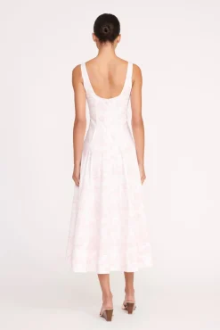 Poplin Shop|The Wells Dress<STAUD WELLS DRESS IVORY CHERRY BLOSSOM TOILE IVORYCHERRYBLOSSOMTOILE
