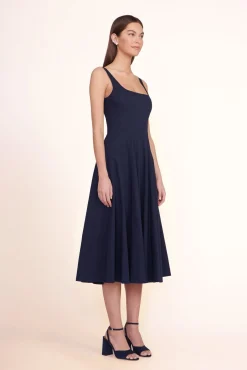 Best Sellers|Poplin Shop<STAUD WELLS DRESS   NAVY