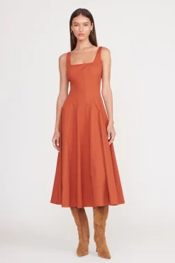 Poplin Shop<STAUD WELLS DRESS   SPICE