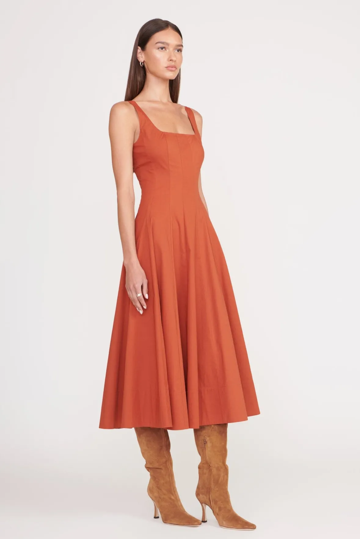 Poplin Shop<STAUD WELLS DRESS SPICE