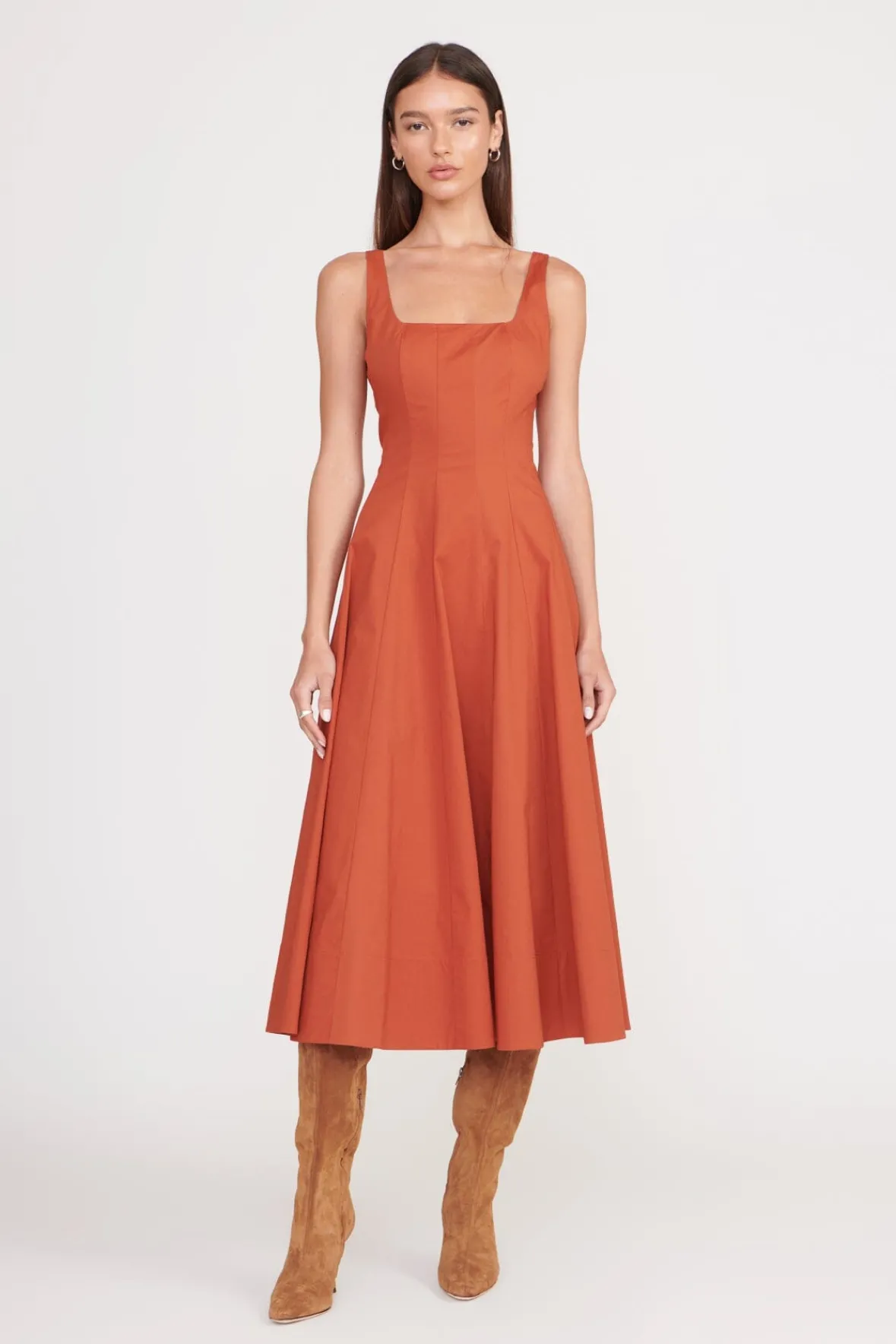 Poplin Shop<STAUD WELLS DRESS SPICE