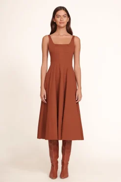 Poplin Shop|The Wells Dress<STAUD WELLS DRESS   TAN