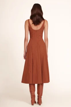 Poplin Shop|The Wells Dress<STAUD WELLS DRESS TAN