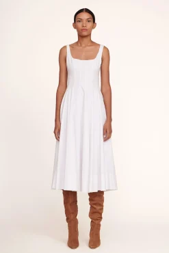 Best Sellers|Poplin Shop<STAUD WELLS DRESS   WHITE