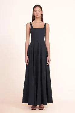 Poplin Shop|The Wells Dress<STAUD WELLS MAXI DRESS BLACK
