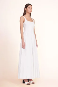 Poplin Shop|The Wells Dress<STAUD WELLS MAXI DRESS   WHITE