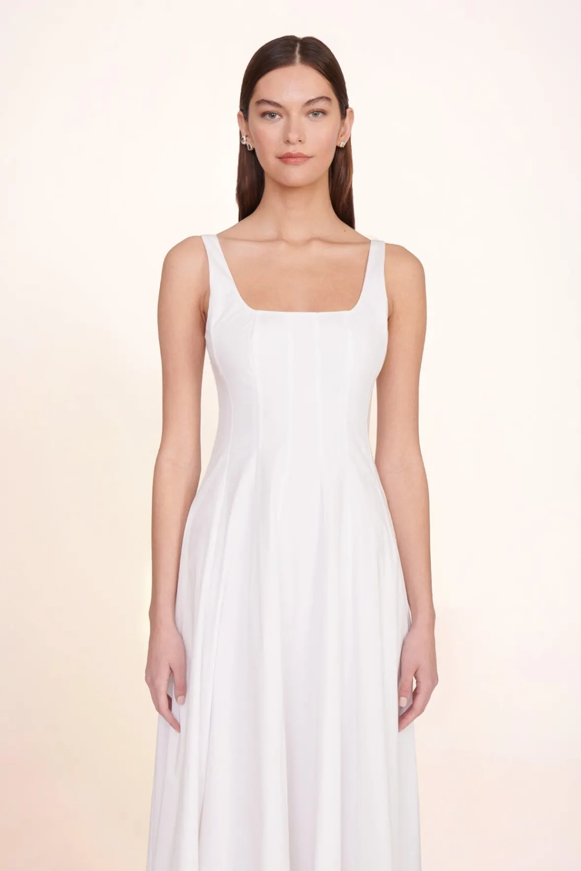 Poplin Shop|The Wells Dress<STAUD WELLS MAXI DRESS WHITE