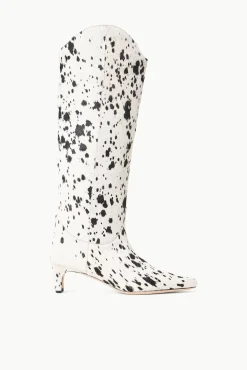 The Boot Shop|Boots<STAUD WESTERN WALLY BOOT  BLACK & WHITE HAIRCALF BLACK&WHITEHAIRCALF