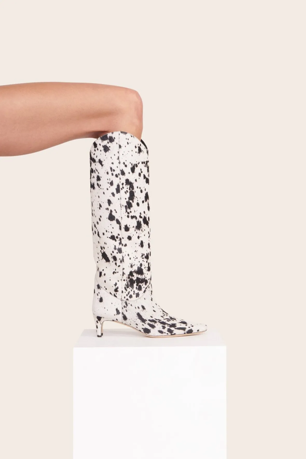 The Boot Shop|Boots<STAUD WESTERN WALLY BOOT BLACK & WHITE HAIRCALF BLACK&WHITEHAIRCALF
