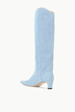 STAUD + Wrangler<STAUD WESTERN WALLY BOOT  DENIM BLUE DENIMBLUE