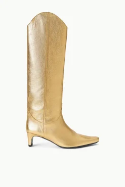 Boots<STAUD WESTERN WALLY BOOT   GOLD