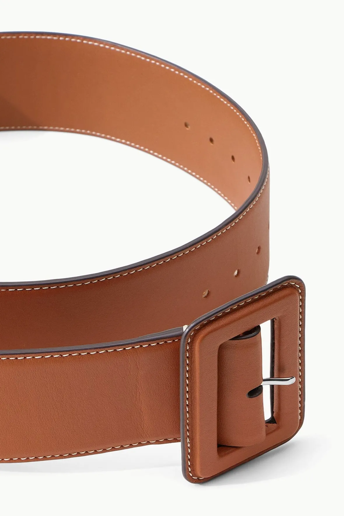Belts<STAUD WIDE WAIST BELT TAN