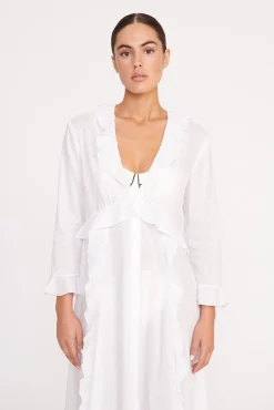 Cover-Ups<STAUD ZION DRESS   WHITE