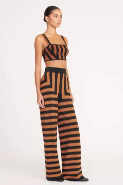 Tops<STAUD ZOLA TOP  BLACK TAN SEASHORE STRIPE BLACKTANSEASHORESTRIPE