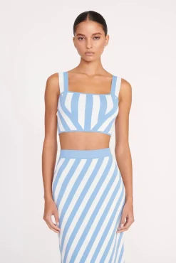 Tops<STAUD ZOLA TOP  BLUE SEASHORE STRIPE BLUESEASHORESTRIPE