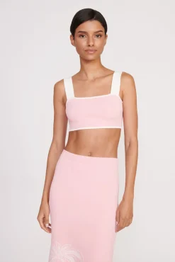 Best Sellers|Tops<STAUD ZOLA TOP IVORY CHERRY BLOSSOM TOILE IVORYCHERRYBLOSSOMTOILE