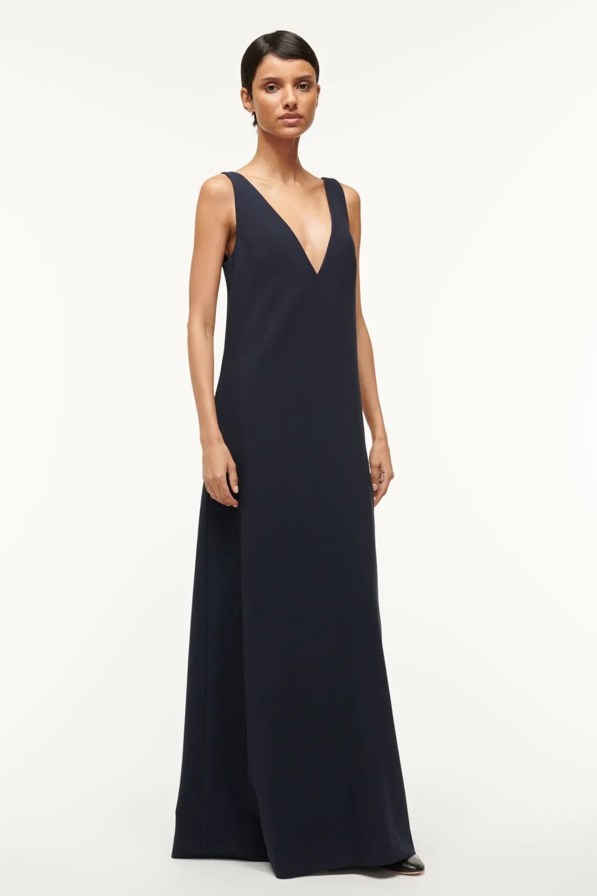 Dresses<STAUD ZORA DRESS NAVY